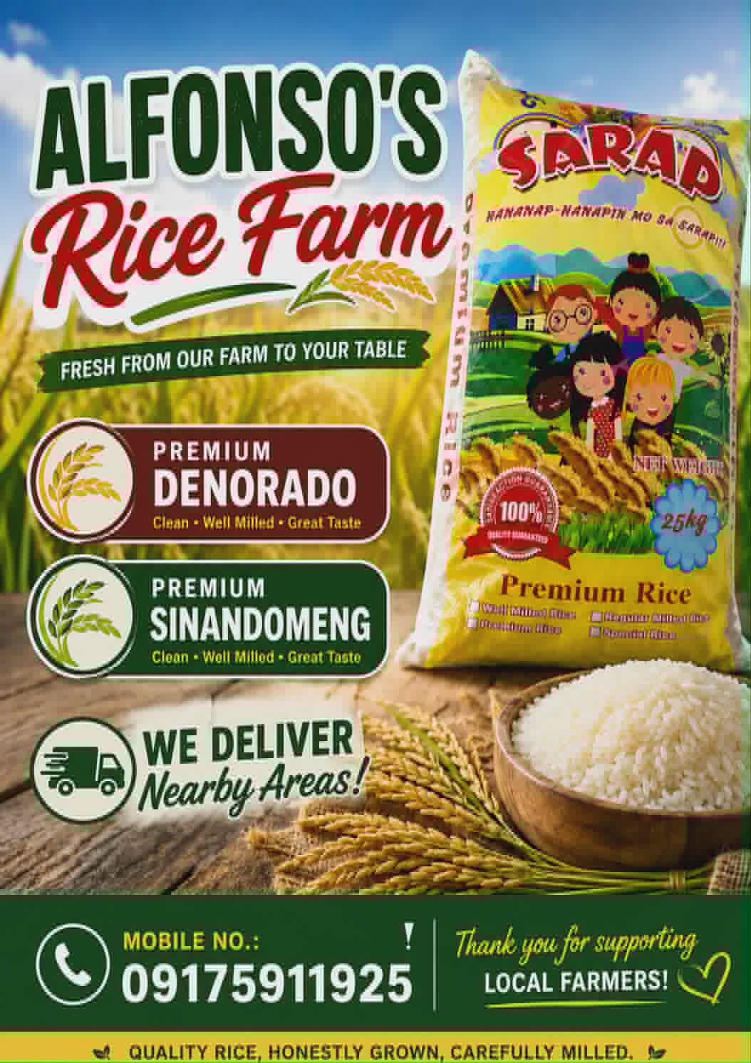 Alfonso's Rice Farm — Quality rice honestly grown